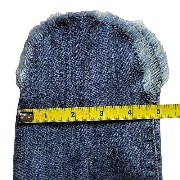 Frame Le Skinny de Jeanne Jeans Women Sz 29 31X29 Scooped Frayed Hem Distressed - Picture 13 of 14